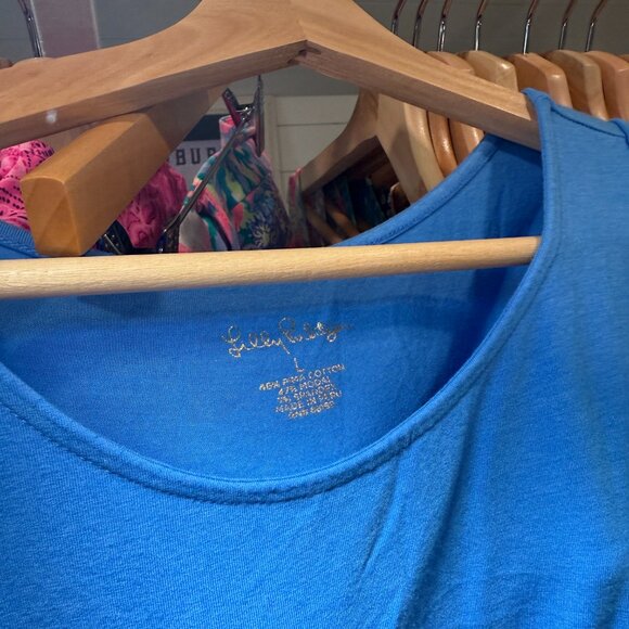 Lilly Pulitzer Blue Flutter Tank Top - Picture 2 of 7